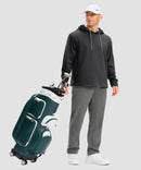 men's fleece-lined performance hoodie in heather black - matching outfits view
