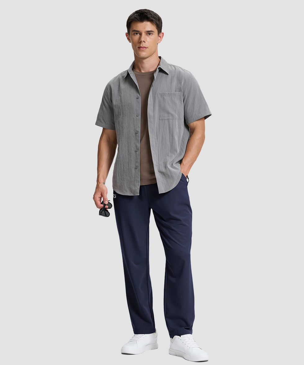 men's lightweight 3-pocket sweatpants in navy - matching outfits view