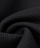 men's lightweight with zipper pockets short 11'' in black - fabric detail view