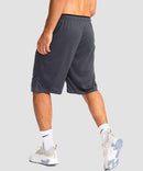 men's lightweight with zipper pockets short 11'' in dark gray - back view