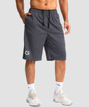 men's lightweight with zipper pockets short 11'' in dark gray - zipper pocket detail view