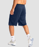 men's lightweight with zipper pockets short 11'' in navy - back view