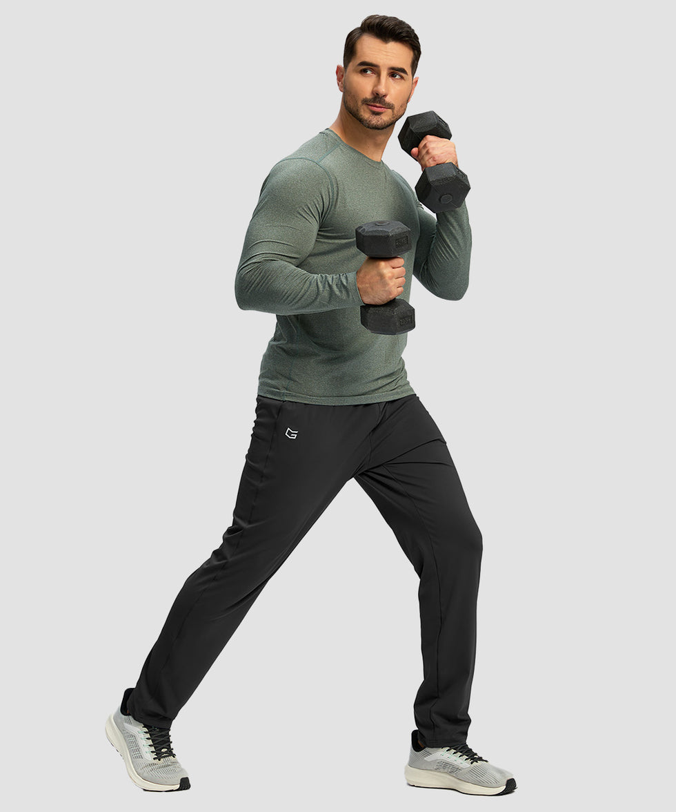 men's mid rise tapered pants in black - matching outfits view