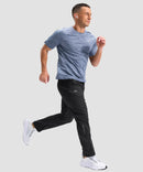 men's reflective dots zip pockets sweatpants in black - matching outfits view