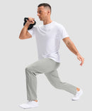 men's reflective dots zip pockets sweatpants in bright gray - matching outfits view