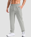 men's reflective dots zip pockets sweatpants in bright gray - side view
