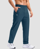 men's reflective dots zip pockets sweatpants in dark blue - side view