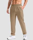 men's reflective dots zip pockets sweatpants in dark khaki - pocket detail