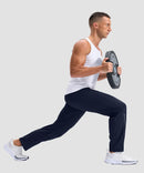 men's reflective dots zip pockets sweatpants in navy - matching outfits view