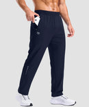 men's reflective dots zip pockets sweatpants in navy - pocket detail
