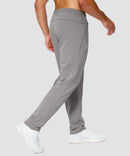 men's tall fleece-lined sweatpants in light gray - back view