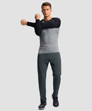 men's tall zip pocketed tapered pants 30"/32"/34"/36" in dark gray - matching outfits view
