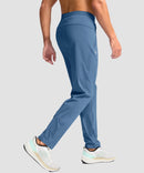 men's tall zip pocketed tapered pants 30"/32"/34"/36" in slate blue - side view