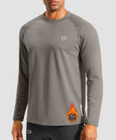 men's thermal base layer long sleeve in ash gray - front view