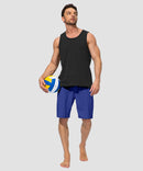 men's uv protection board shorts 9'' in blue - matching outfits view