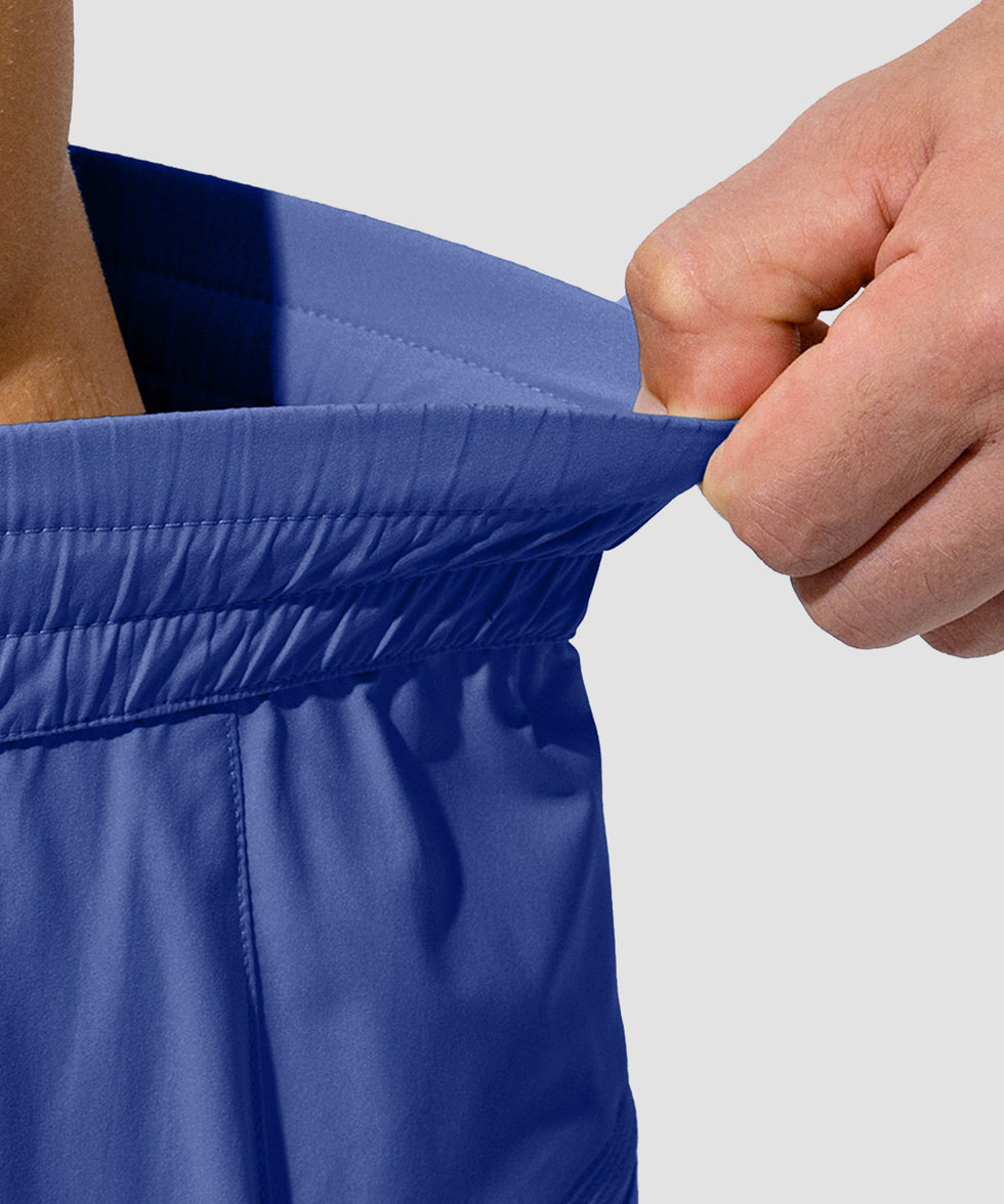 men's uv protection board shorts 9'' in blue - waistband detail view