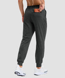 mid-rise heavyweight joggers in heather charcoal - back view