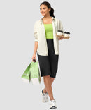 women's bermuda shorts with pockets 14" in black - matching outfits view