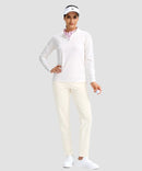 women's fleece-lined golf pants 27''/29'' in beige - matching outfits view