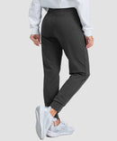 women's pull-on thermal joggers in heather charcoal - back view