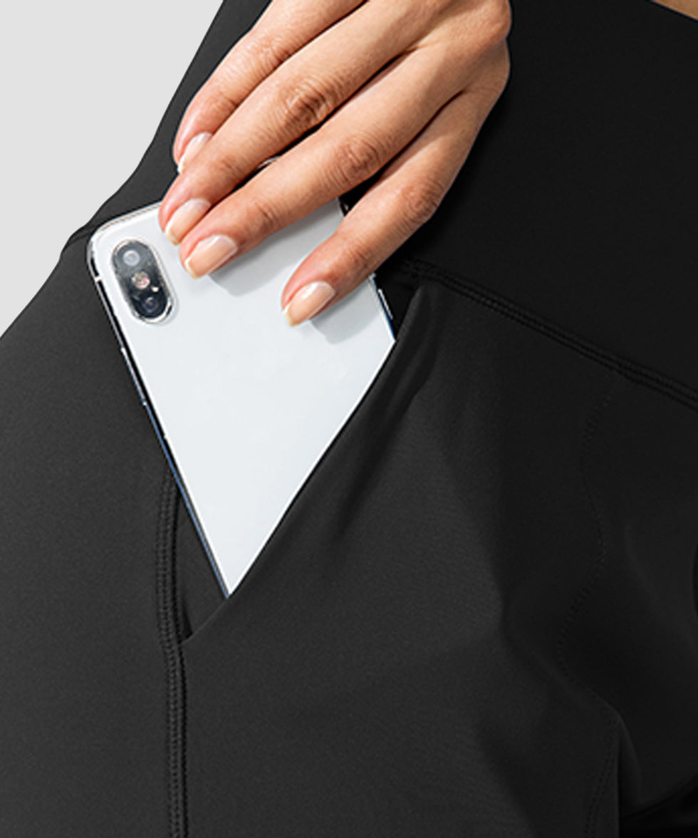 women's pull-on with pockets jogger in black - pocket detail view
