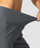 women's pull-on with pockets jogger in dark grey - waist detail view