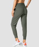 women's pull-on with pockets jogger in grey sage - back view