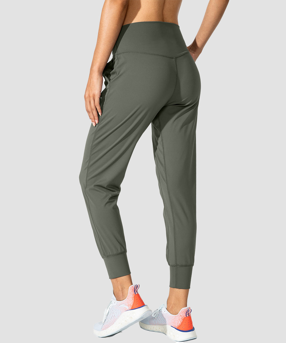women's pull-on with pockets jogger in grey sage - back view