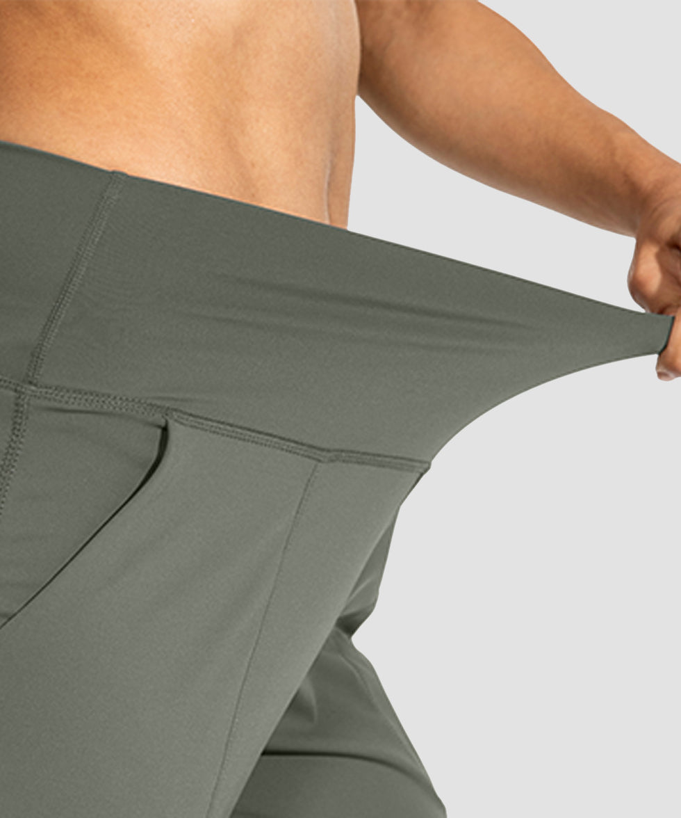 women's pull-on with pockets jogger in grey sage - waist detail view