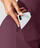 women's pull-on with pockets jogger in maroon - pocket details view