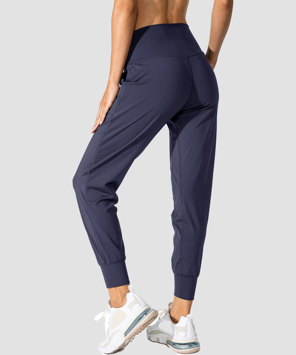 women's pull-on with pockets jogger in navy - back view