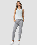 women's straight-leg pant 7/8 length in bright gray - matching outfits view