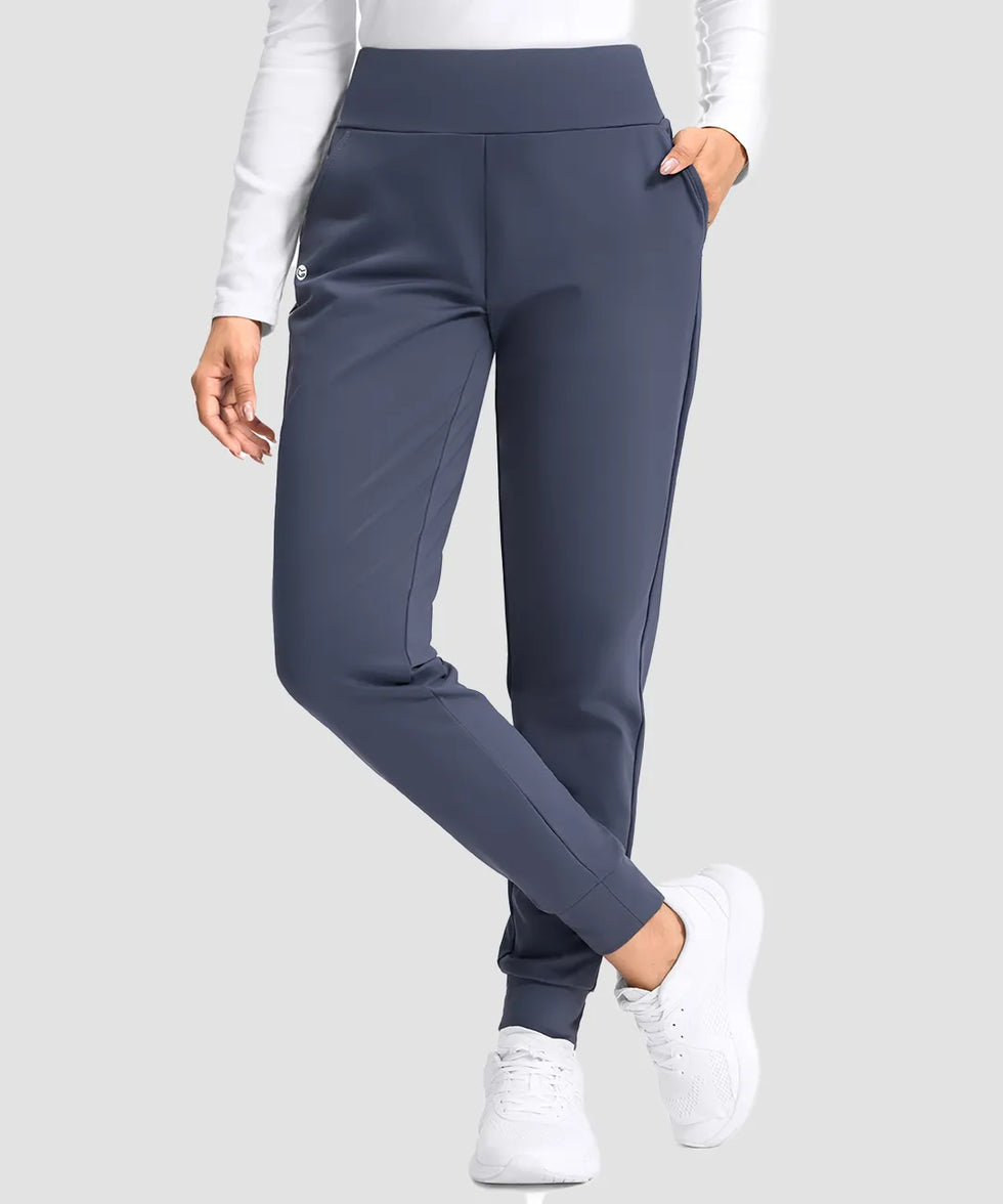 women's tall fleece-lined joggers 30'' 32'' 34'' in dusty blue - front view
