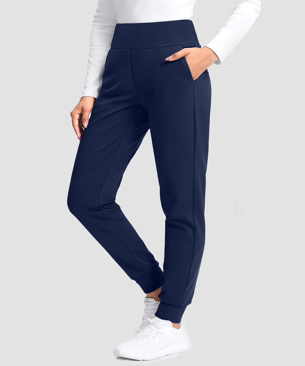 women's tall fleece-lined joggers 30'' 32'' 34'' in navy - pocket detail