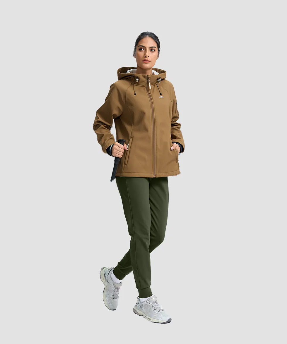 women's tall fleece-lined joggers 30'' 32'' 34'' in olive green - matching outfits view