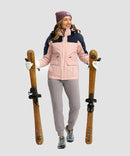 women's ultra high rise fleece-lined joggers in ash gray - front view