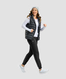 women's ultra high rise fleece-lined joggers in black - side view