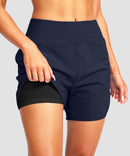 Sun Protection V Slits Lined Board Short 5''