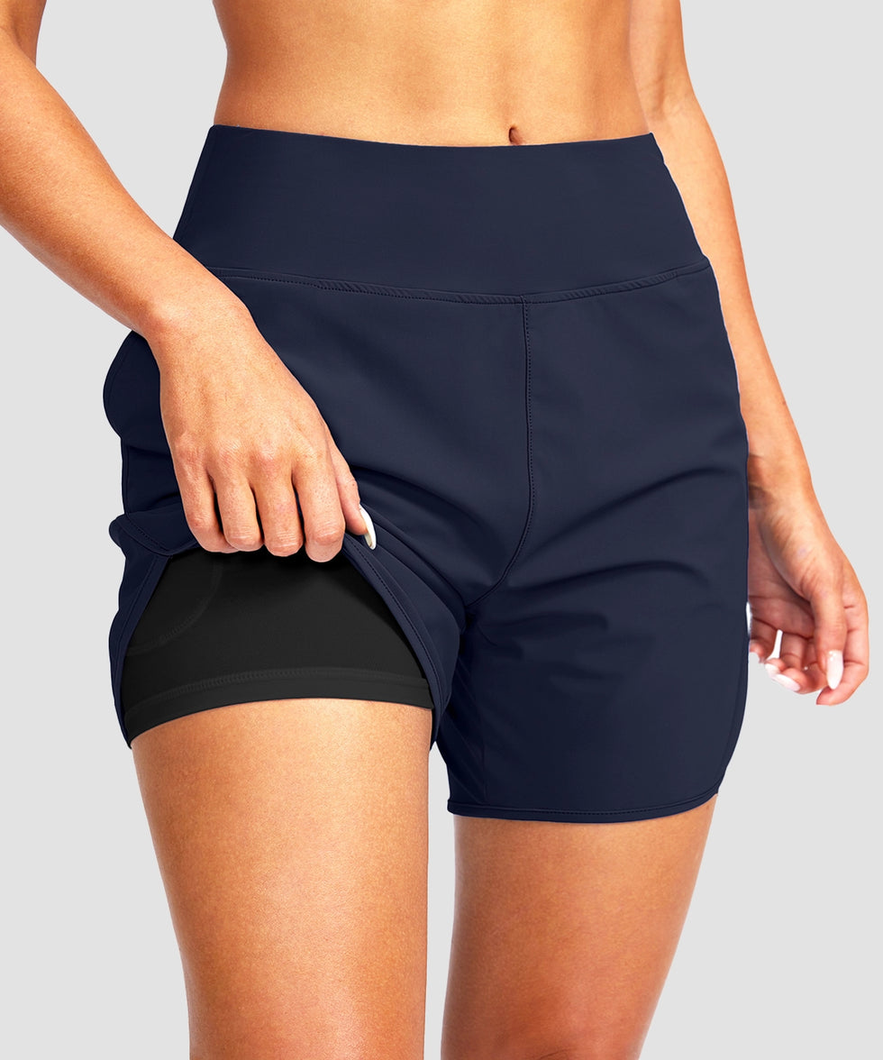 Sun Protection V Slits Lined Board Short 5''