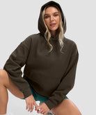 Solid Color Oversized Fleece Hoodie