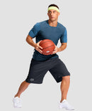 Mesh Contrast Drawstring Short 11''