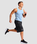 Mesh Contrast Drawstring Short 11''