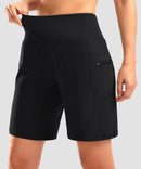 Flat High Waist Bermuda Short 9''