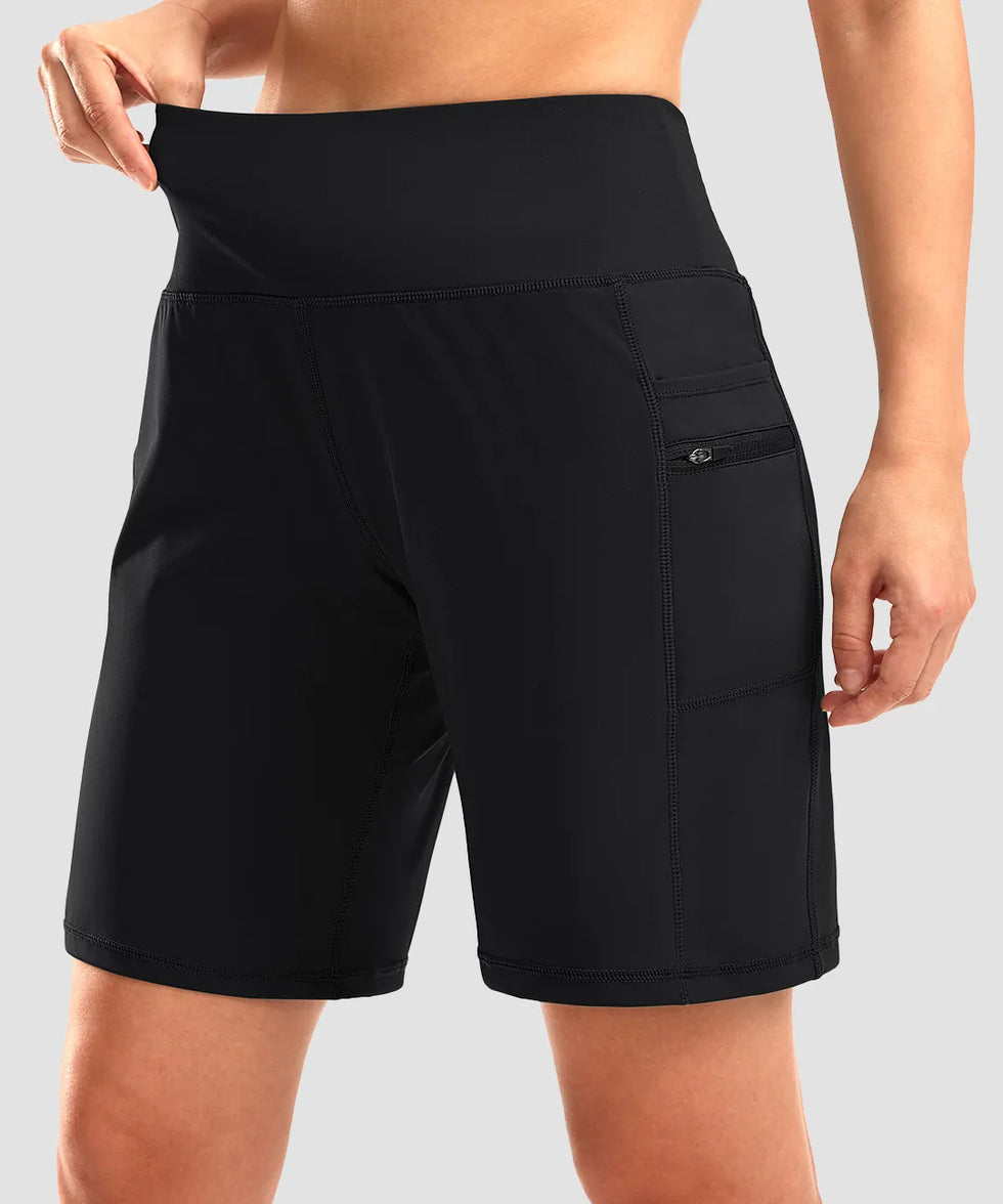 Flat High Waist Bermuda Short 9''