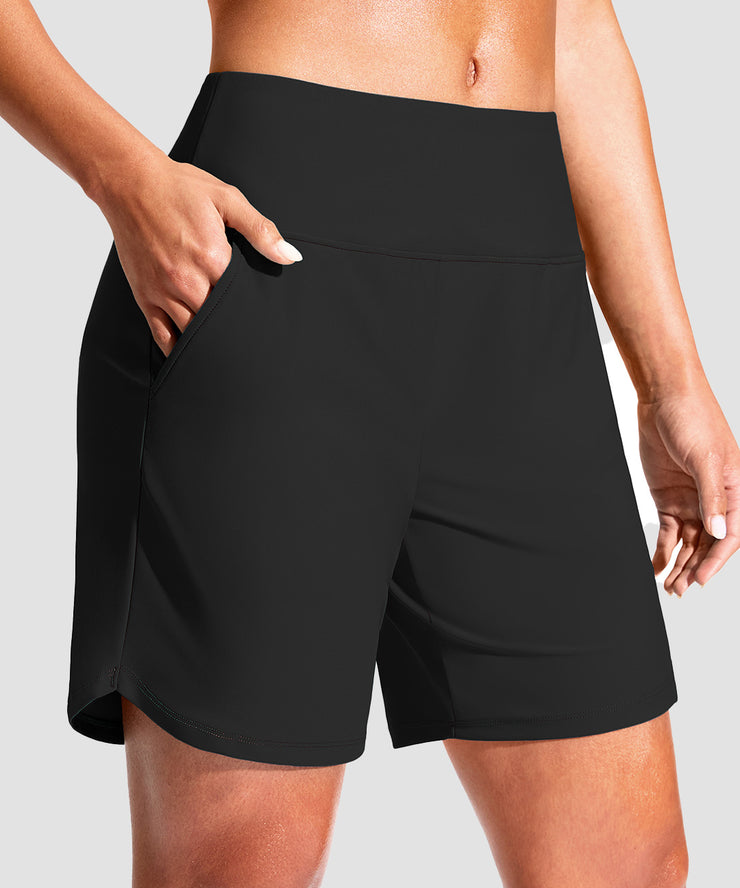 UV Protection V-slit Board Shorts 7''