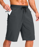 Drawstring With 3 Pockets Swim Short 11''