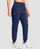 Slim Fit Zip Pockets Thermal Joggers