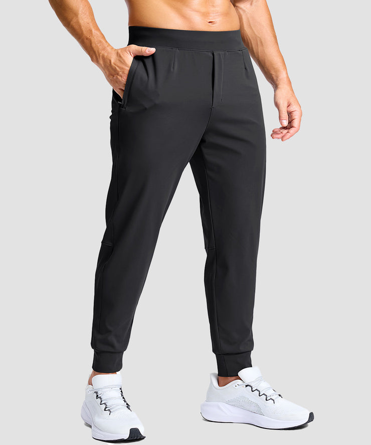 Slim Fit 3 Zipper Pockets Joggers