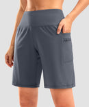 Flat High Waist Bermuda Short 9''