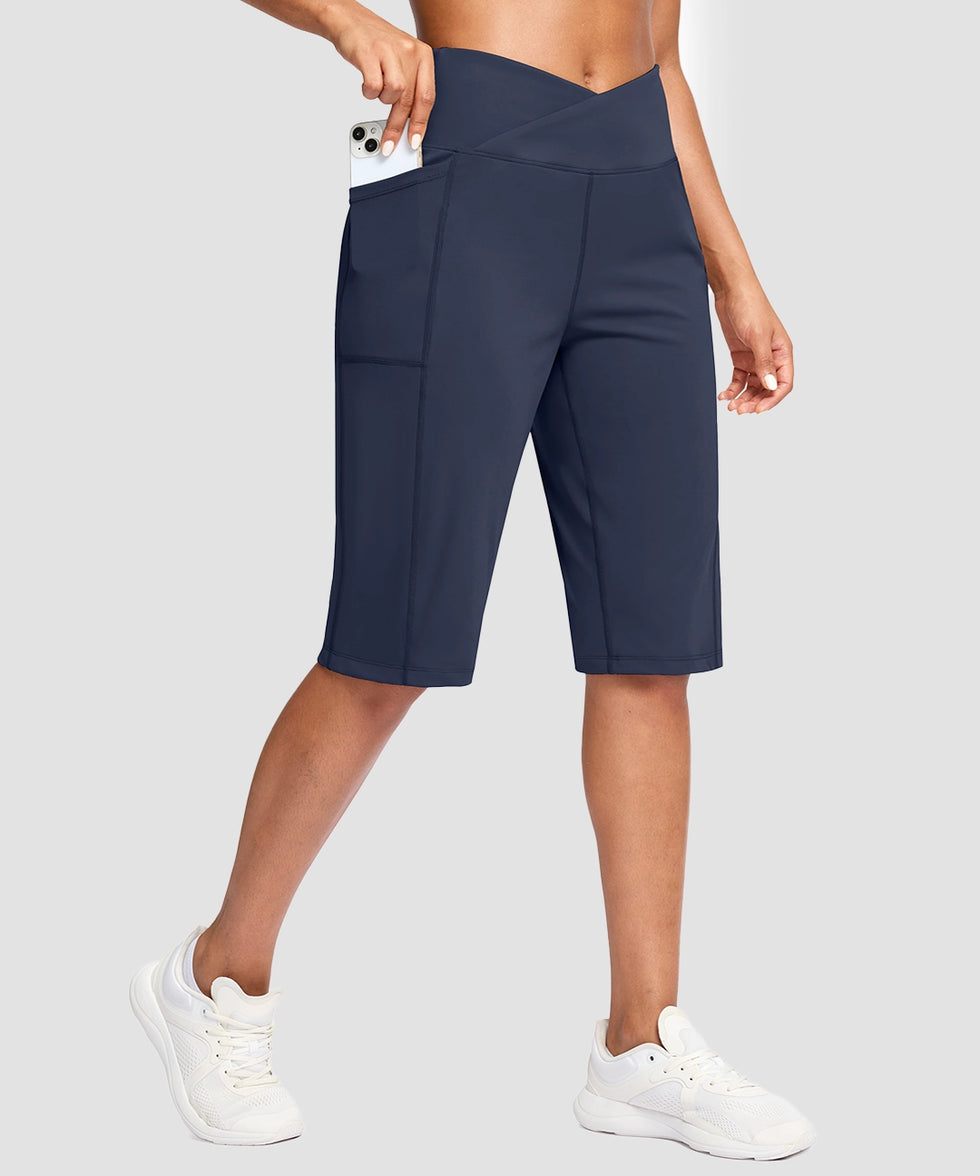 V-waist With Pockets Bermuda Short 14''